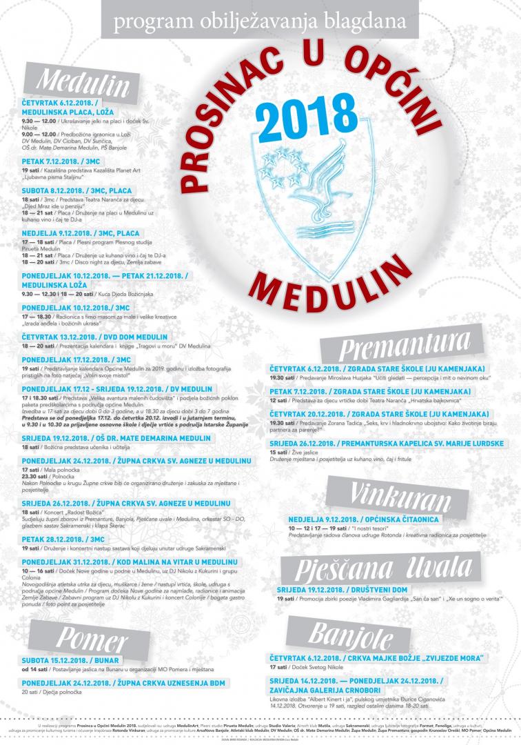 Program blagdanskih događanja „Prosinac u Općini Medulin 2018.“