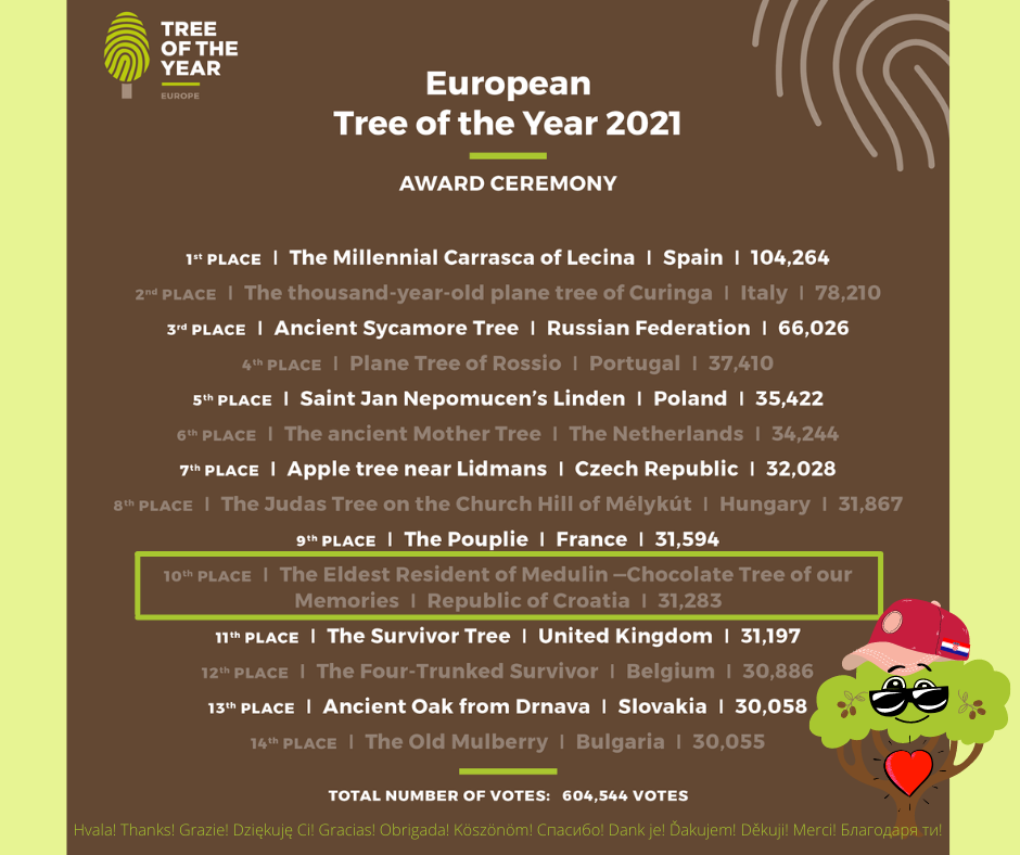 Jučer objavljeni rezultati natjecanja za Europsko stablo 2021. godine