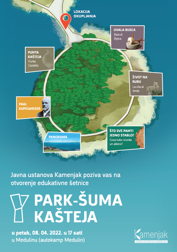 Ovog petka otvorenje biološko-povijesne šetnice u Park-šumi Kašteja u Medulinu