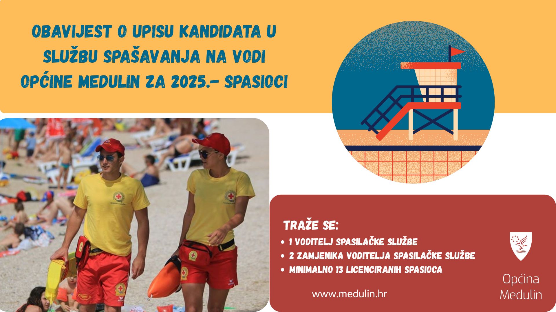 Obavijest o upisu kandidata za spasioce za 2025. godinu