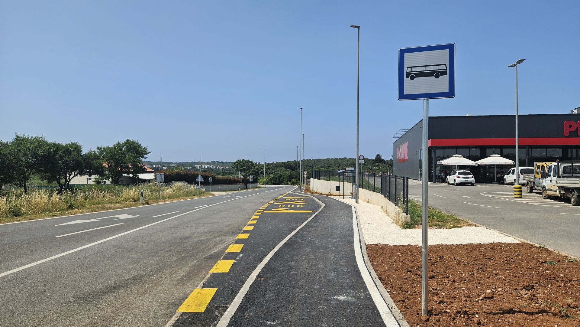 Završeni radovi na izgradnji nogostupa i autobusnog ugibališta Pomer – Plodine