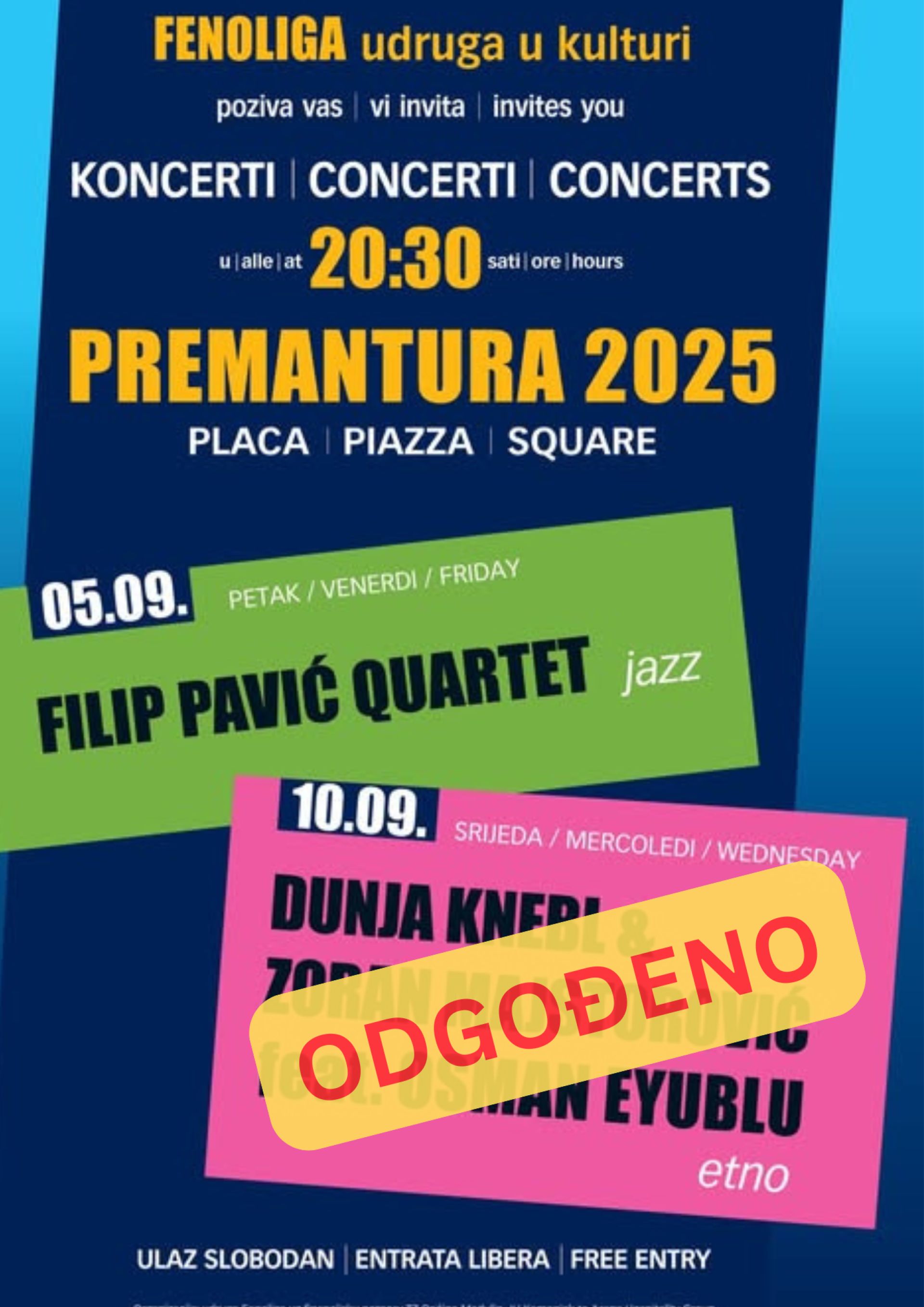 Odgođen - koncert Dunje Knebl & Zorana Majstorovića u Premanturi