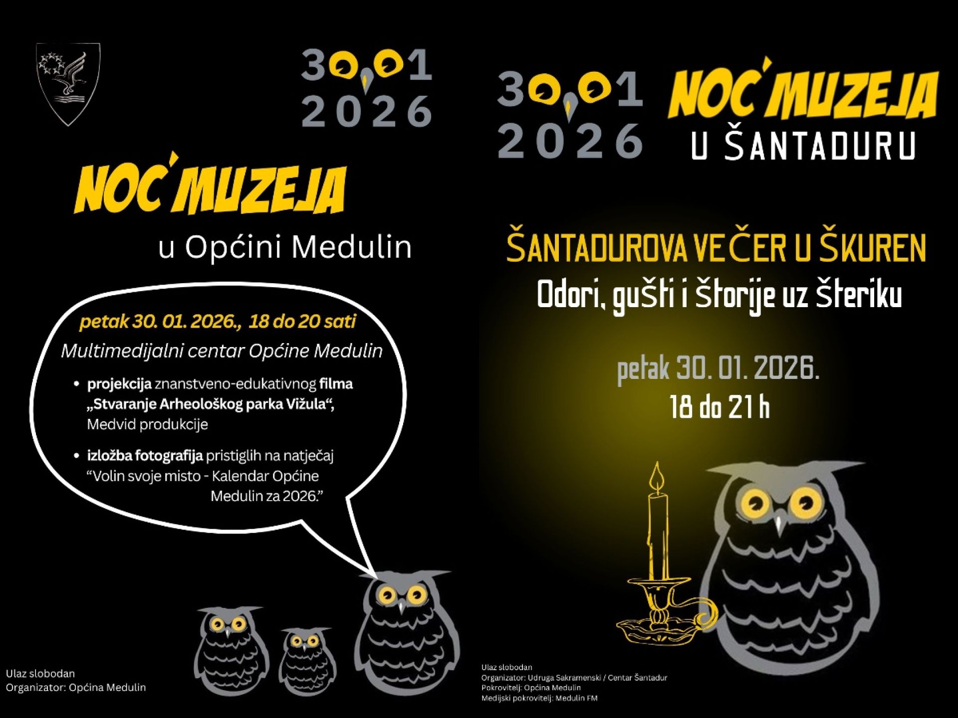 Noć muzeja 2026. u Medulinu - ovaj petak 30.01.