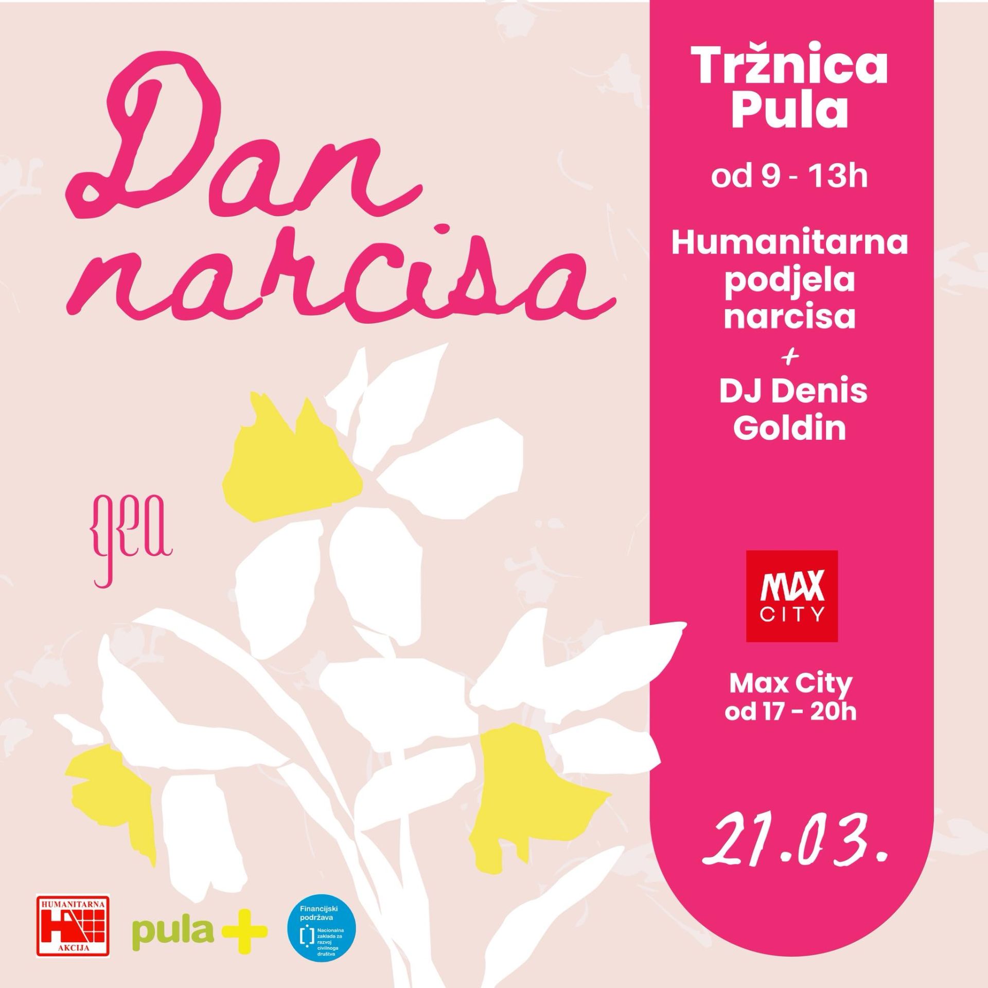 Pridružite se obilježavanju Dana narcisa - Gradska tržnica u Puli 21.3 