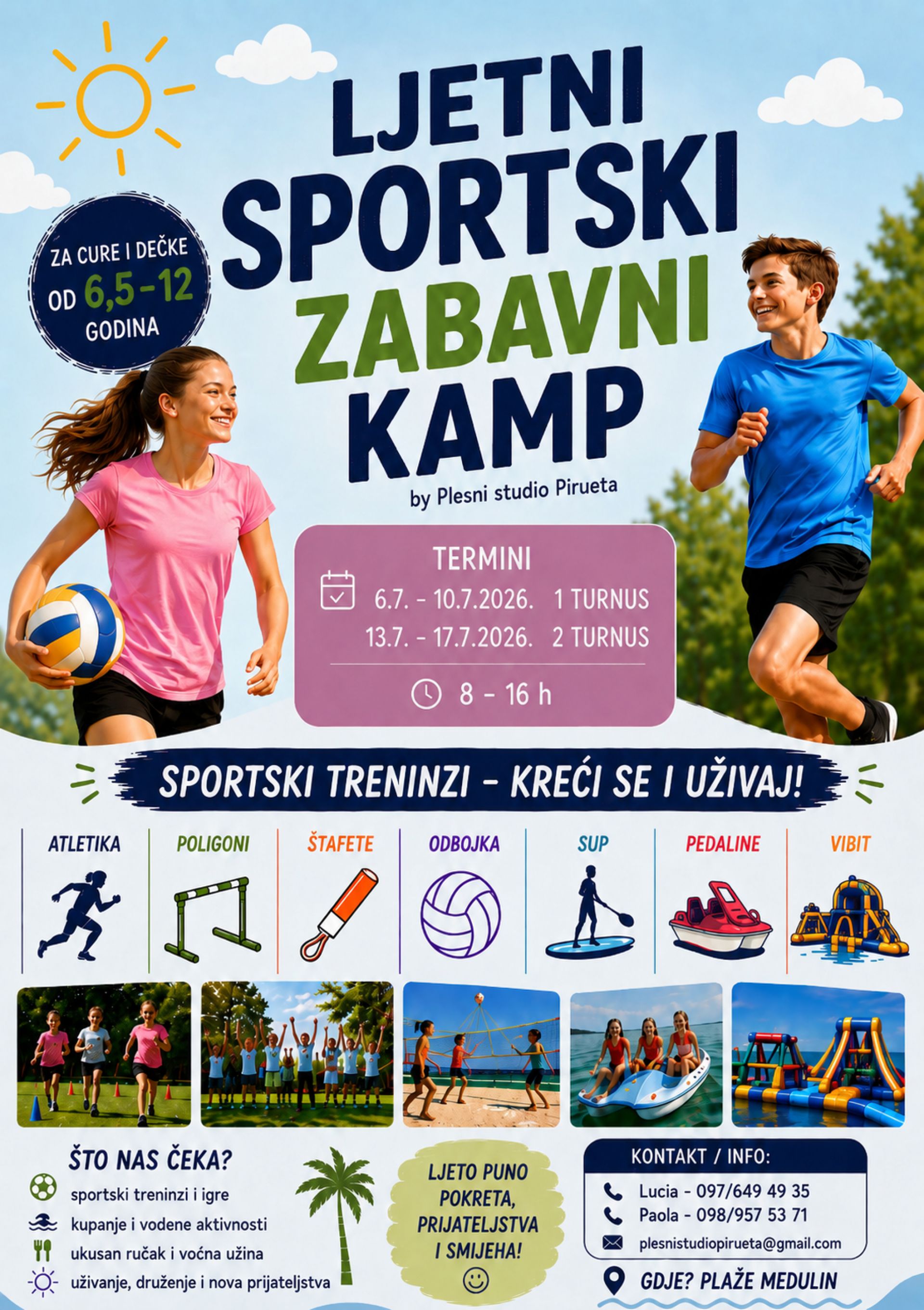 Ljetni plesno zabavni i sportski kamp - Plesni studio Pirueta